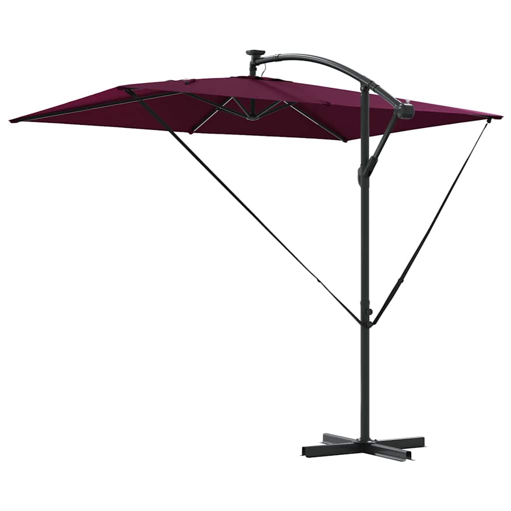 vidaXL Parasol plażowy Bordeaux Czerwony 294 x 200 x 270 cm