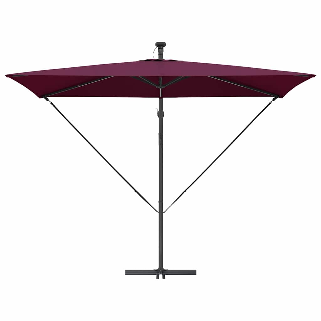 vidaXL Parasol plażowy Bordeaux Czerwony 294 x 200 x 270 cm