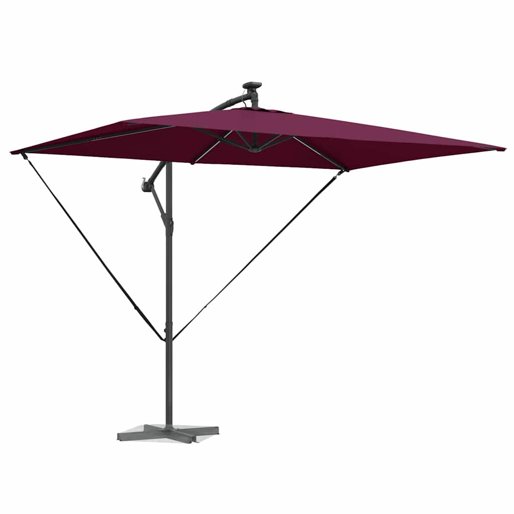 vidaXL Parasol plażowy Bordeaux Czerwony 294 x 200 x 270 cm