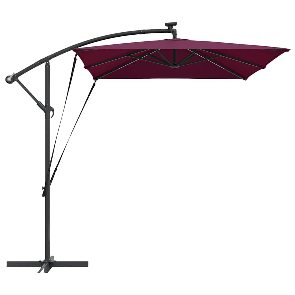 vidaXL Parasol plażowy Bordeaux Czerwony 294 x 200 x 270 cm