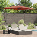vidaXL Parasol plażowy Ze LED Lights terakota 294 x 200 x 270 cm