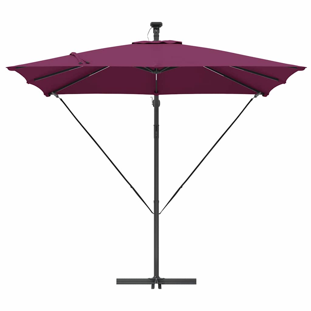 vidaXL Parasol plażowy Bordeaux Czerwony 249 x 249 x 250 cm