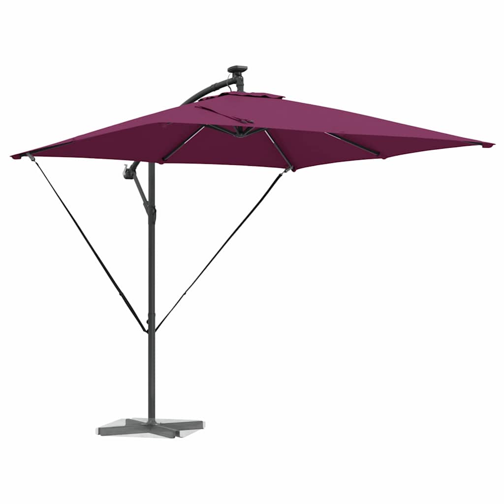 vidaXL Parasol plażowy Bordeaux Czerwony 249 x 249 x 250 cm