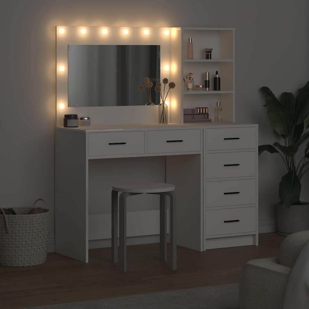 vidaXL Toaletka Biały 78,5 x 41 x 135 cm Materiał drewnopochodny