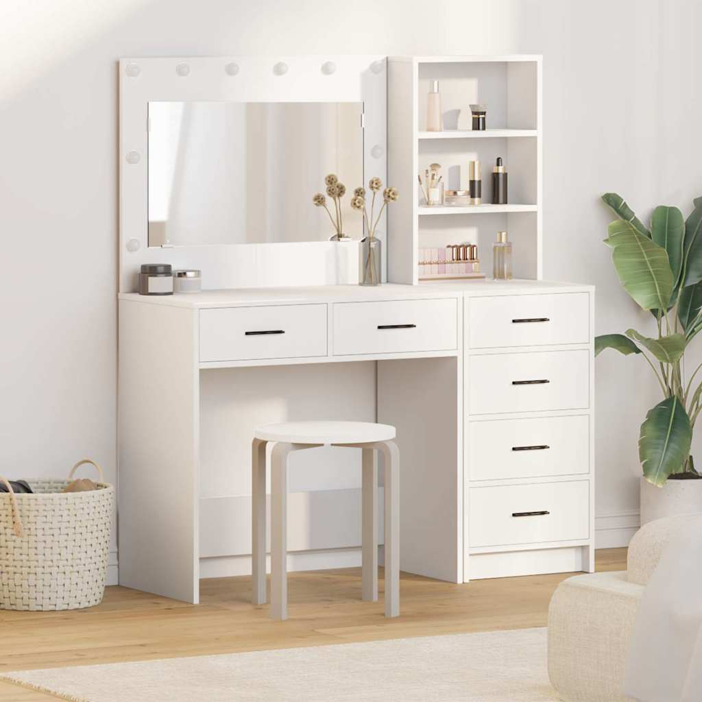 vidaXL Toaletka Biały 78,5 x 41 x 135 cm Materiał drewnopochodny