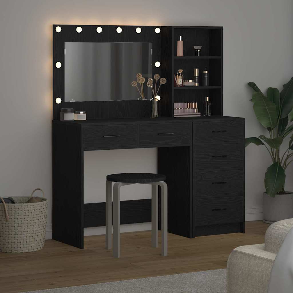 vidaXL Toaletka Czarny 78,5 x 41 x 135 cm Materiał drewnopochodny