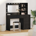 vidaXL Toaletka Czarny 78,5 x 41 x 135 cm Materiał drewnopochodny