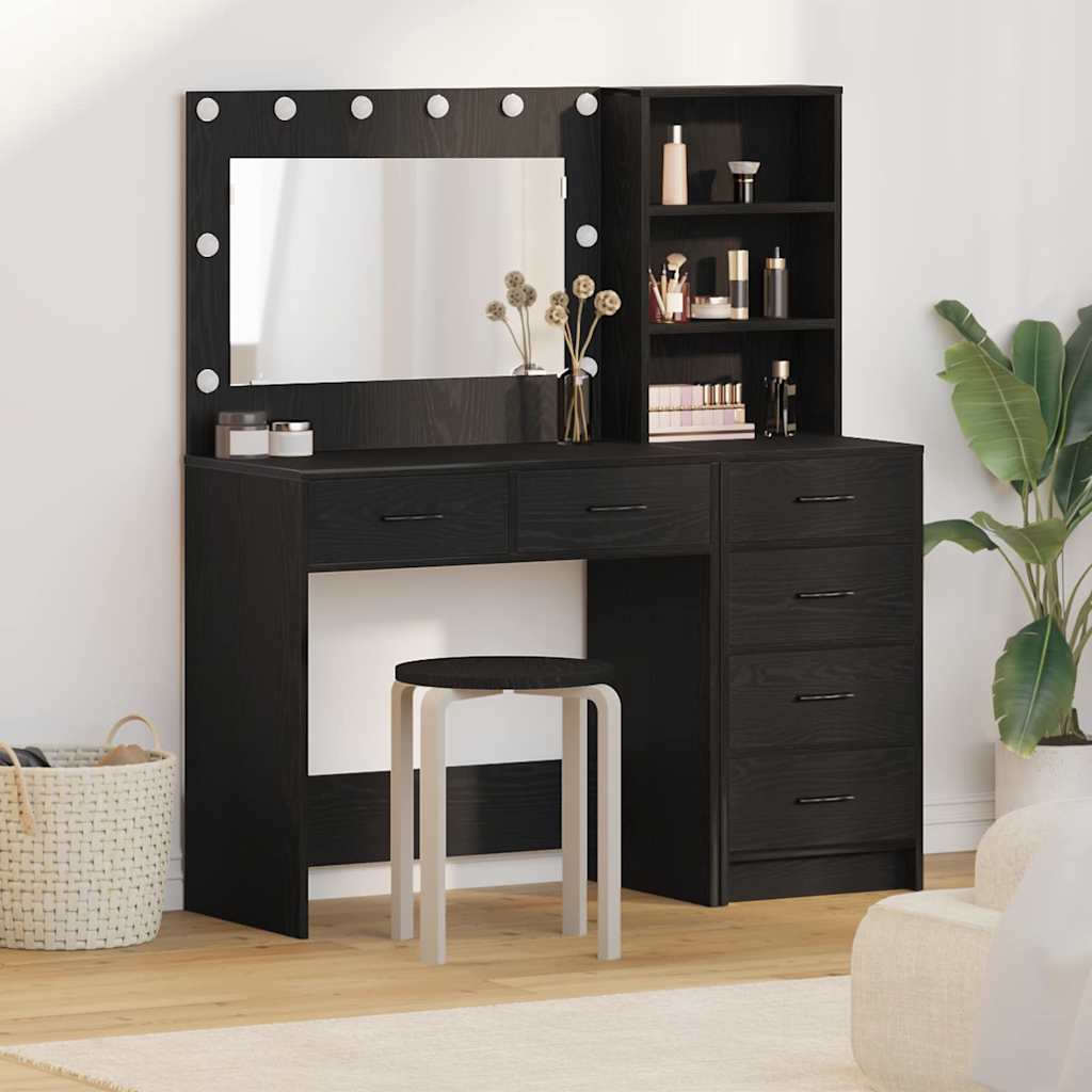 vidaXL Toaletka Czarny 78,5 x 41 x 135 cm Materiał drewnopochodny