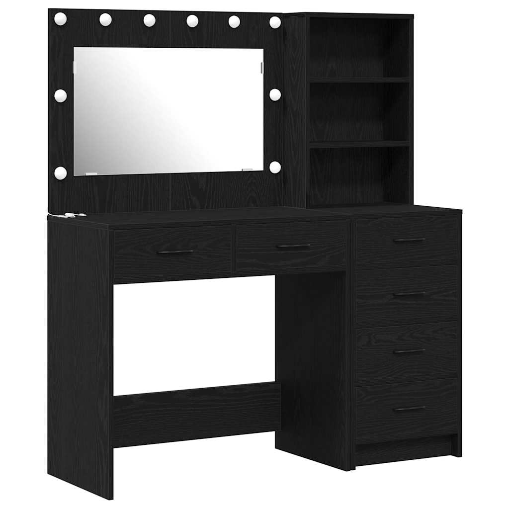 vidaXL Toaletka Czarny 78,5 x 41 x 135 cm Materiał drewnopochodny