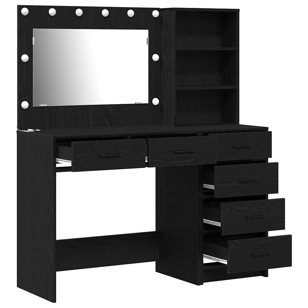vidaXL Toaletka Czarny 78,5 x 41 x 135 cm Materiał drewnopochodny