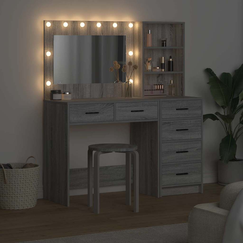 vidaXL Toaletka Jasnoszary 78,5 x 41 x 135 cm Materiał drewnopochodny