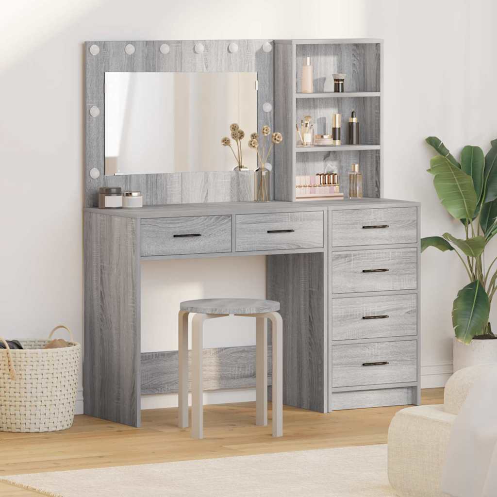 vidaXL Toaletka Jasnoszary 78,5 x 41 x 135 cm Materiał drewnopochodny