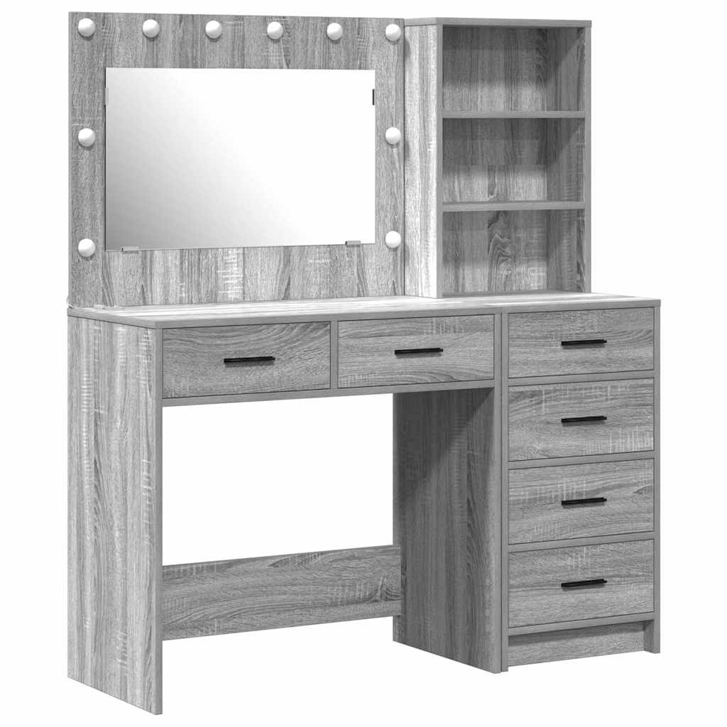 vidaXL Toaletka Jasnoszary 78,5 x 41 x 135 cm Materiał drewnopochodny