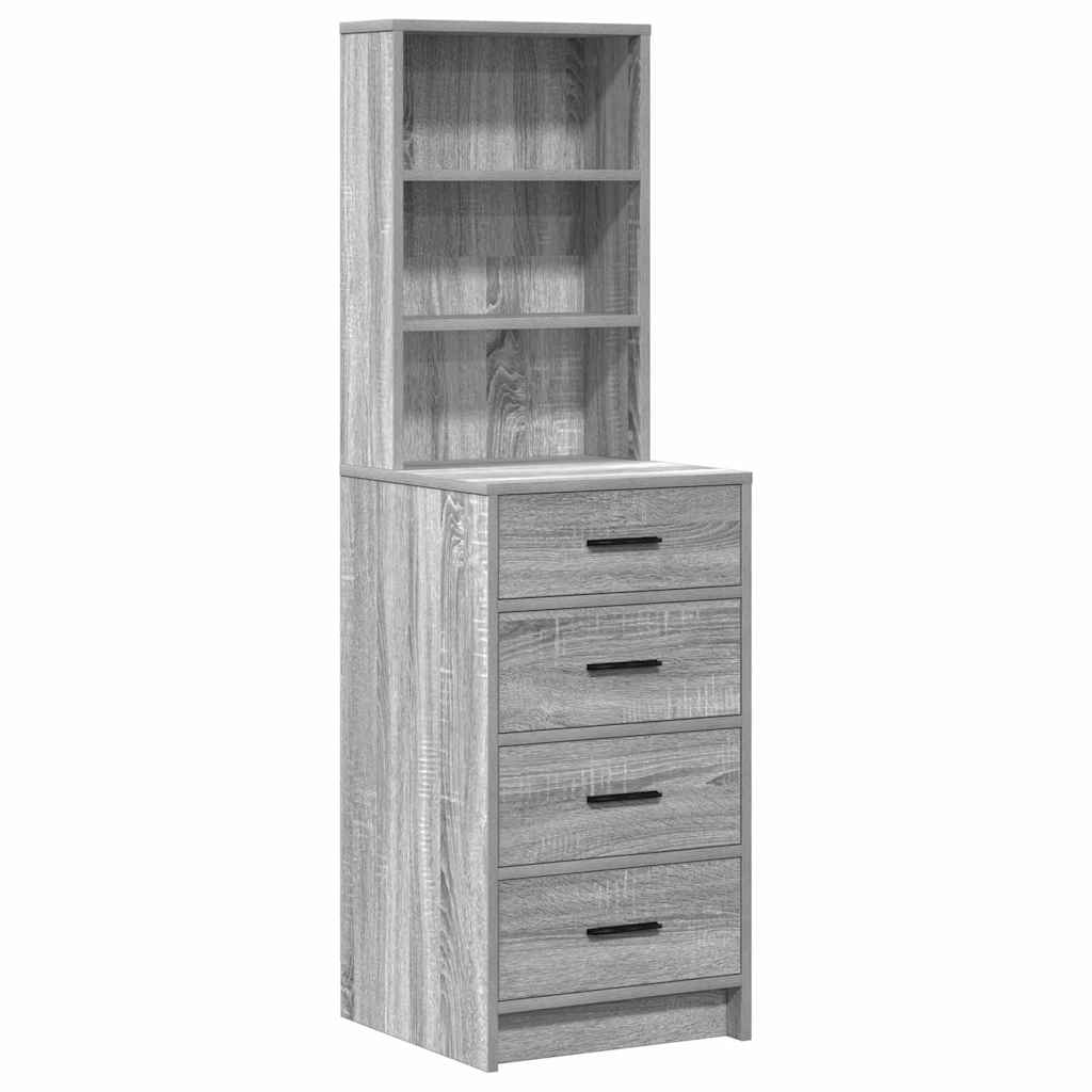 vidaXL Toaletka Jasnoszary 78,5 x 41 x 135 cm Materiał drewnopochodny