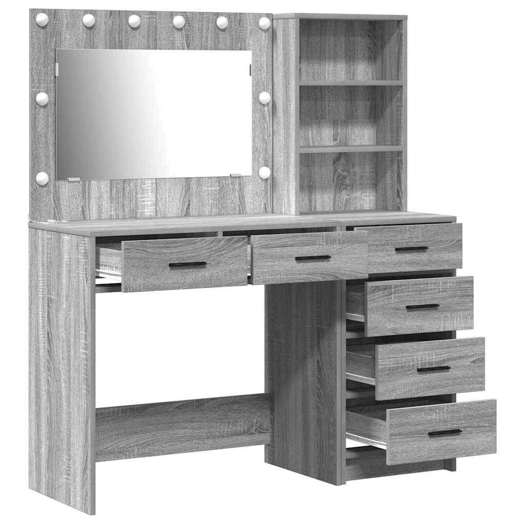 vidaXL Toaletka Jasnoszary 78,5 x 41 x 135 cm Materiał drewnopochodny