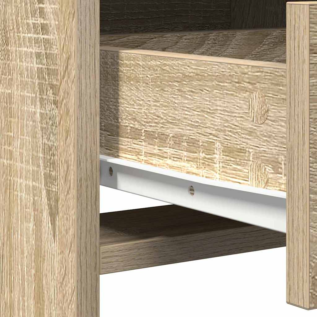 vidaXL Toaletka 2 pcs Brązowy 50 x 41 x 135 cm Materiał drewnopochodny
