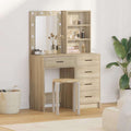 vidaXL Toaletka 2 pcs Brązowy 50 x 41 x 135 cm Materiał drewnopochodny