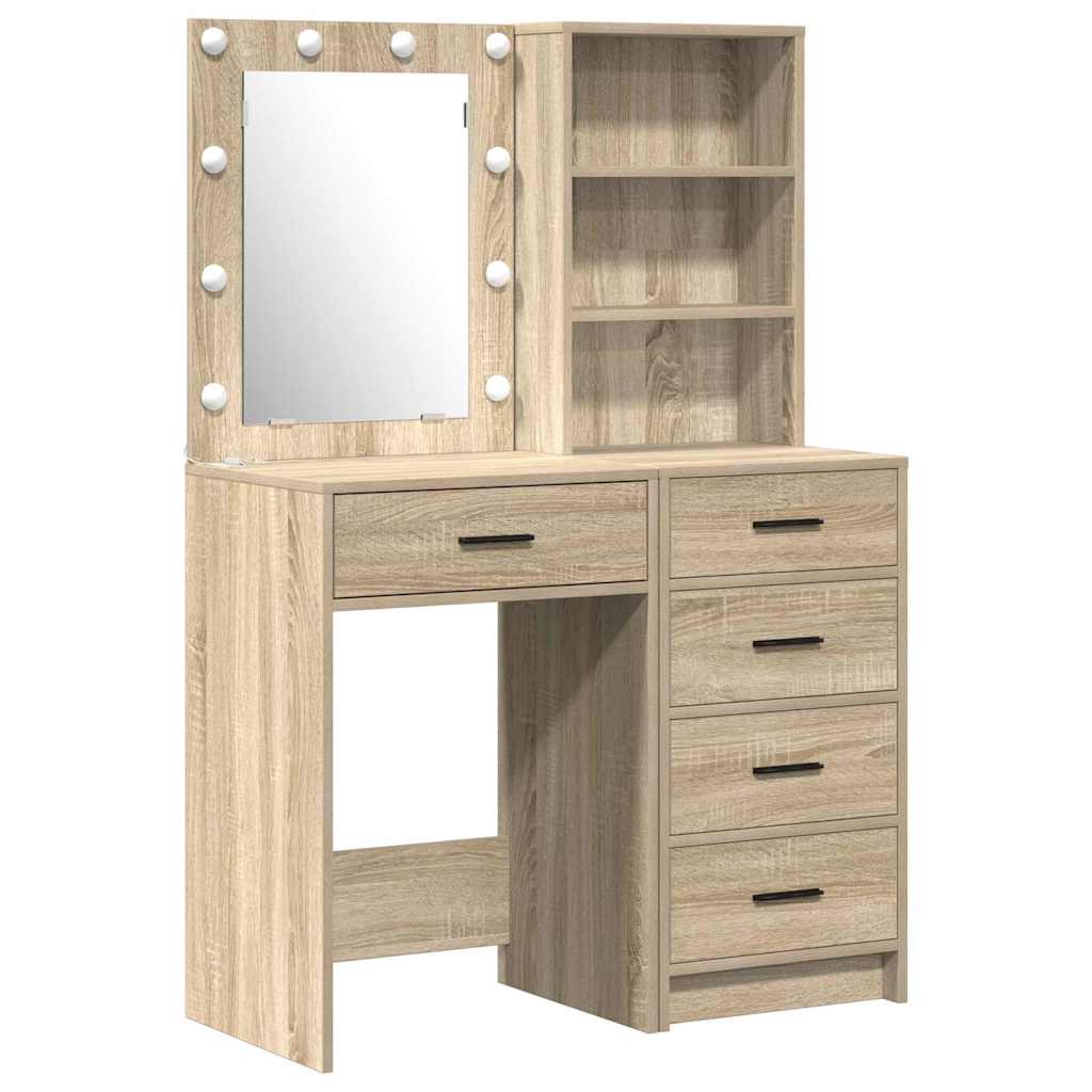 vidaXL Toaletka 2 pcs Brązowy 50 x 41 x 135 cm Materiał drewnopochodny