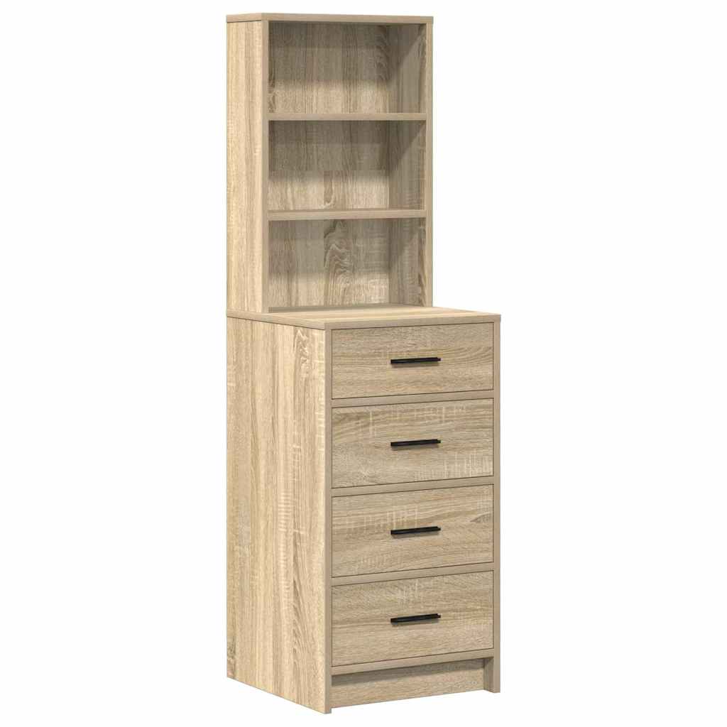 vidaXL Toaletka 2 pcs Brązowy 50 x 41 x 135 cm Materiał drewnopochodny