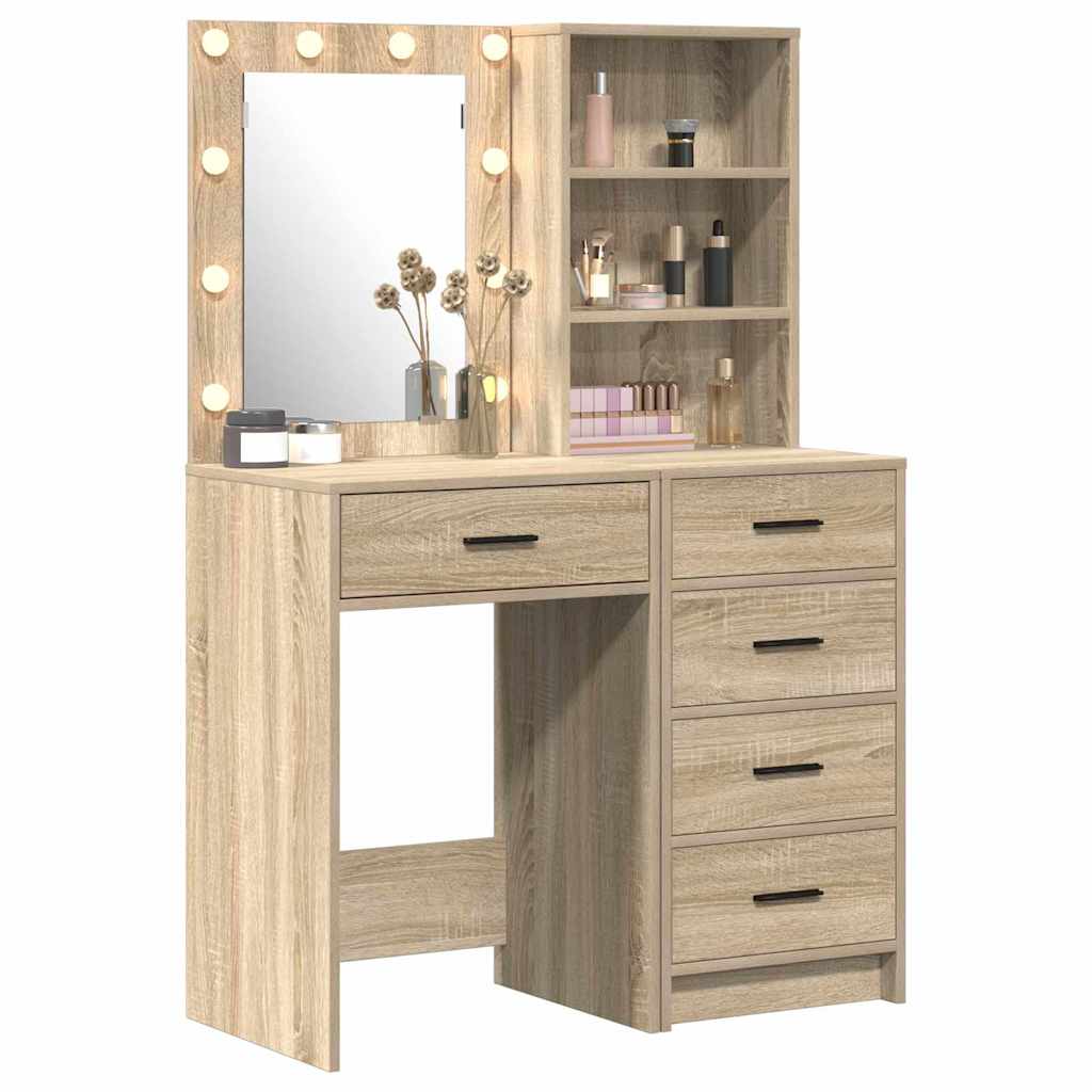 vidaXL Toaletka 2 pcs Brązowy 50 x 41 x 135 cm Materiał drewnopochodny