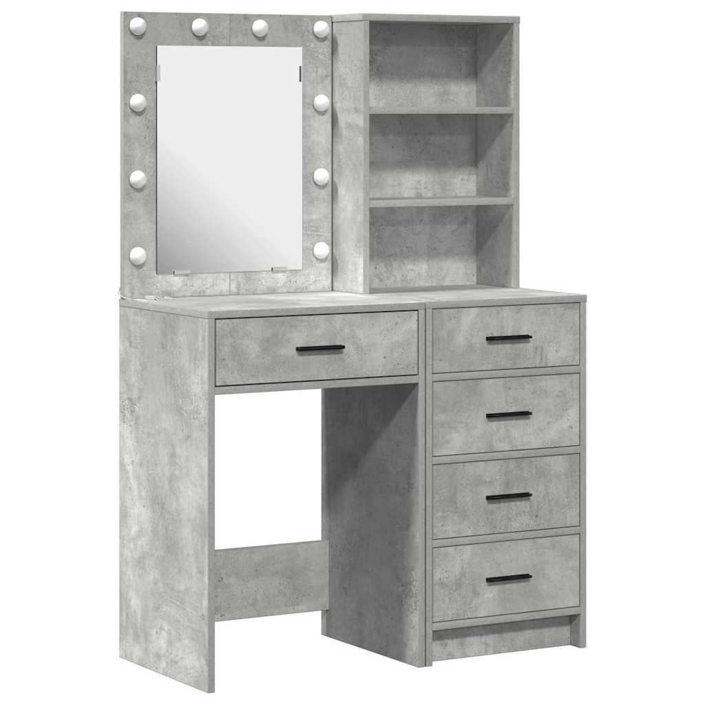 vidaXL Toaletka 2 pcs Szary 50 x 41 x 135 cm Materiał drewnopochodny