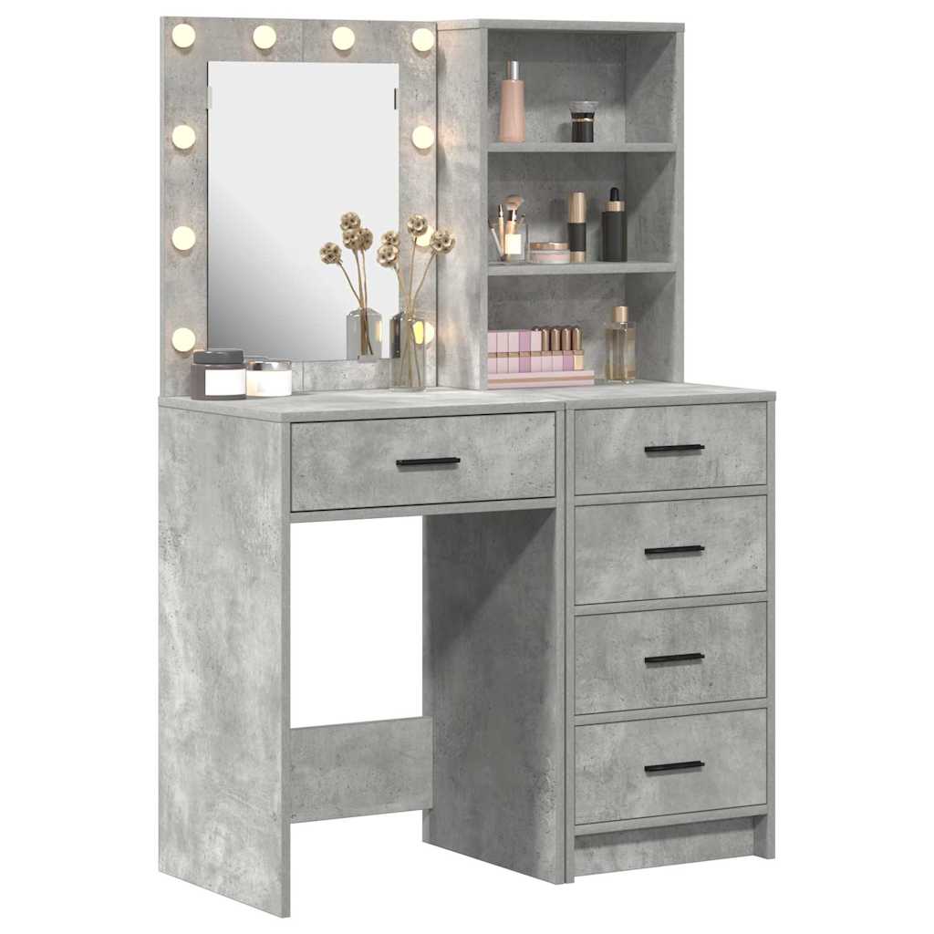 vidaXL Toaletka 2 pcs Szary 50 x 41 x 135 cm Materiał drewnopochodny
