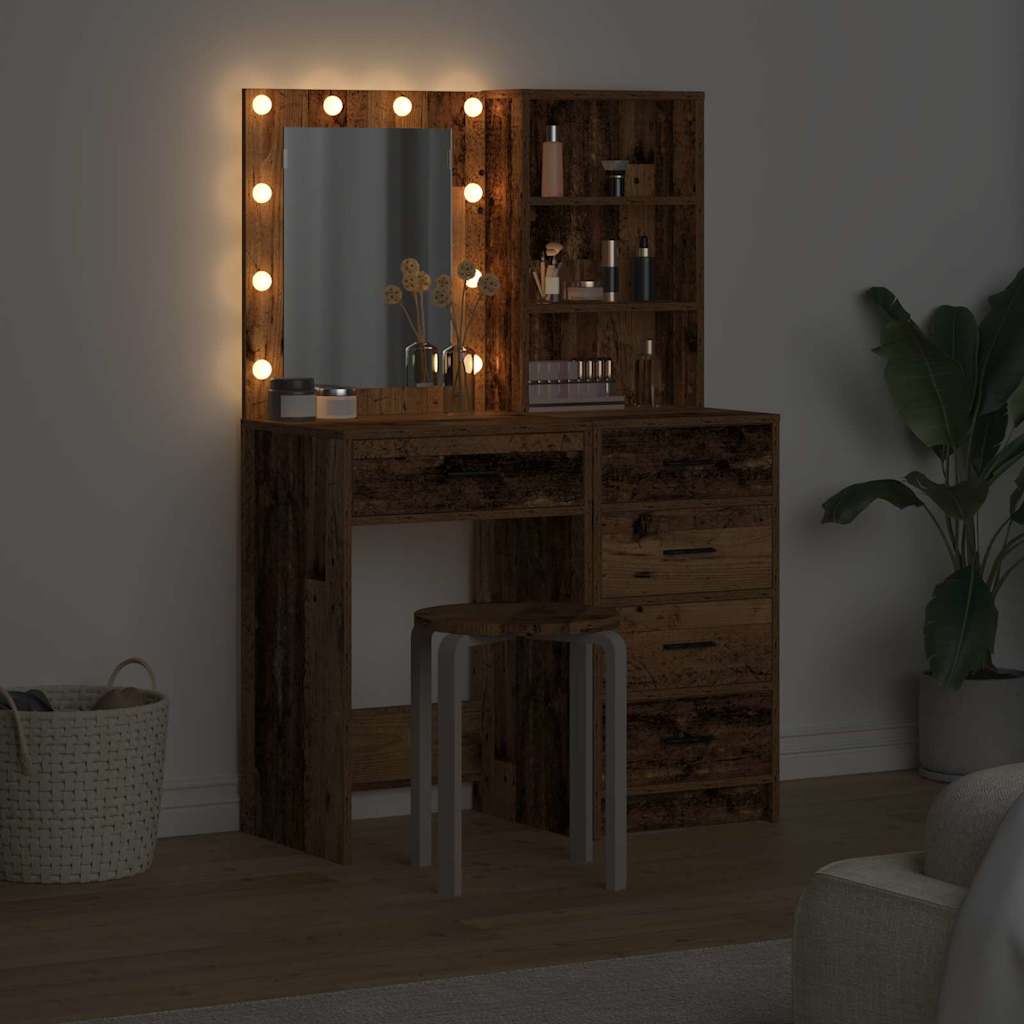 vidaXL Toaletka 2 pcs Brązowy 50 x 41 x 135 cm Materiał drewnopochodny