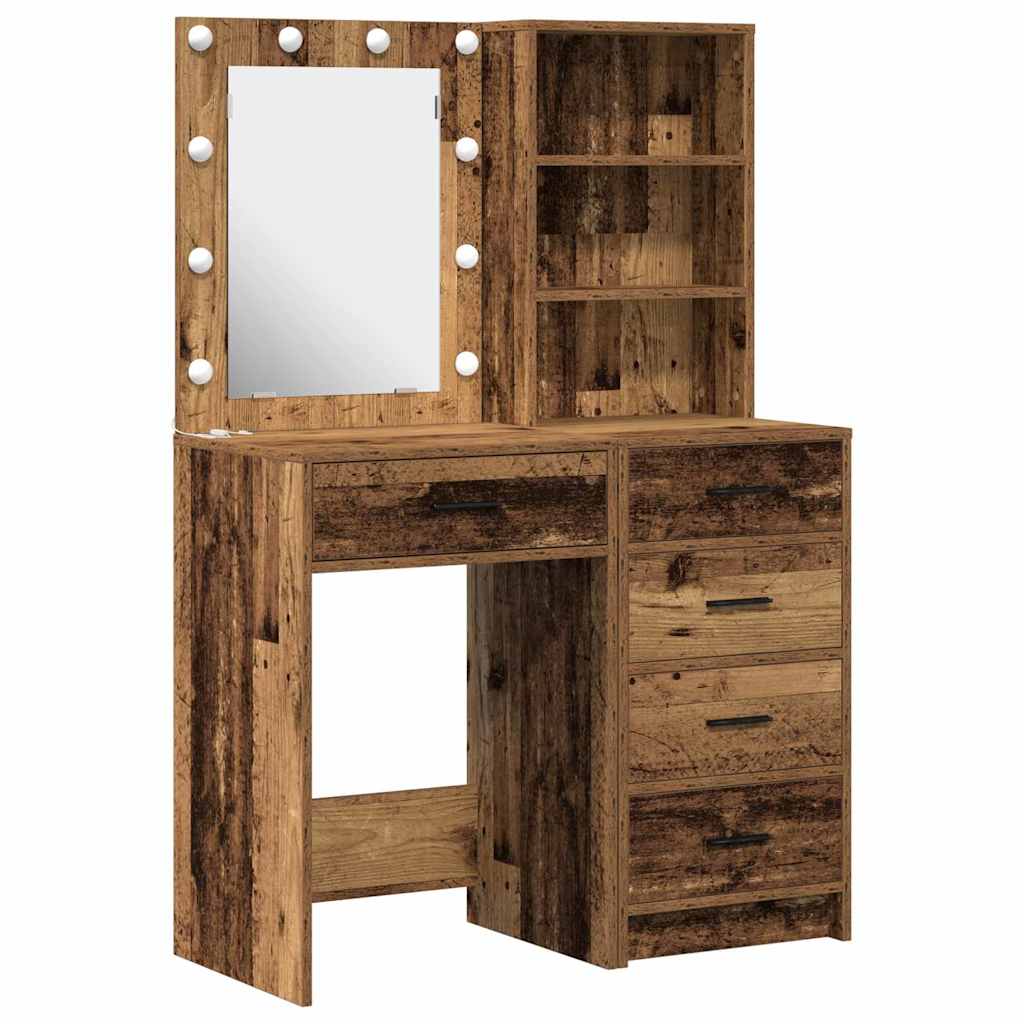 vidaXL Toaletka 2 pcs Brązowy 50 x 41 x 135 cm Materiał drewnopochodny