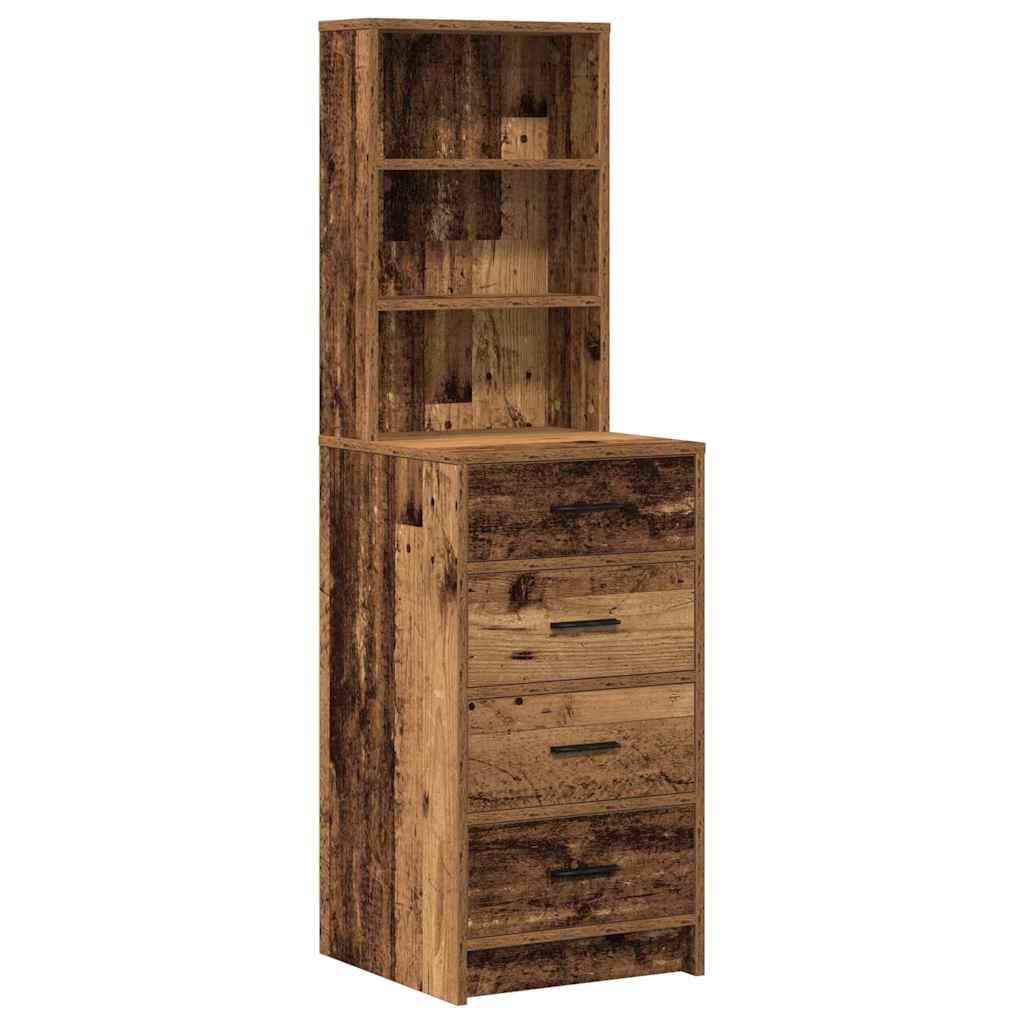 vidaXL Toaletka 2 pcs Brązowy 50 x 41 x 135 cm Materiał drewnopochodny