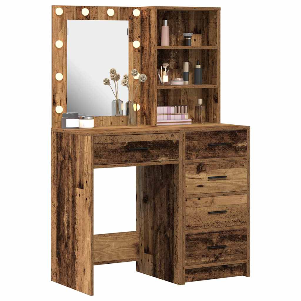 vidaXL Toaletka 2 pcs Brązowy 50 x 41 x 135 cm Materiał drewnopochodny