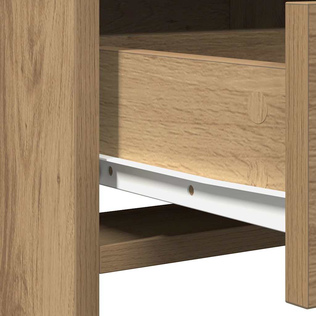 vidaXL Toaletka 2 pcs Brązowy 50 x 41 x 135 cm Materiał drewnopochodny