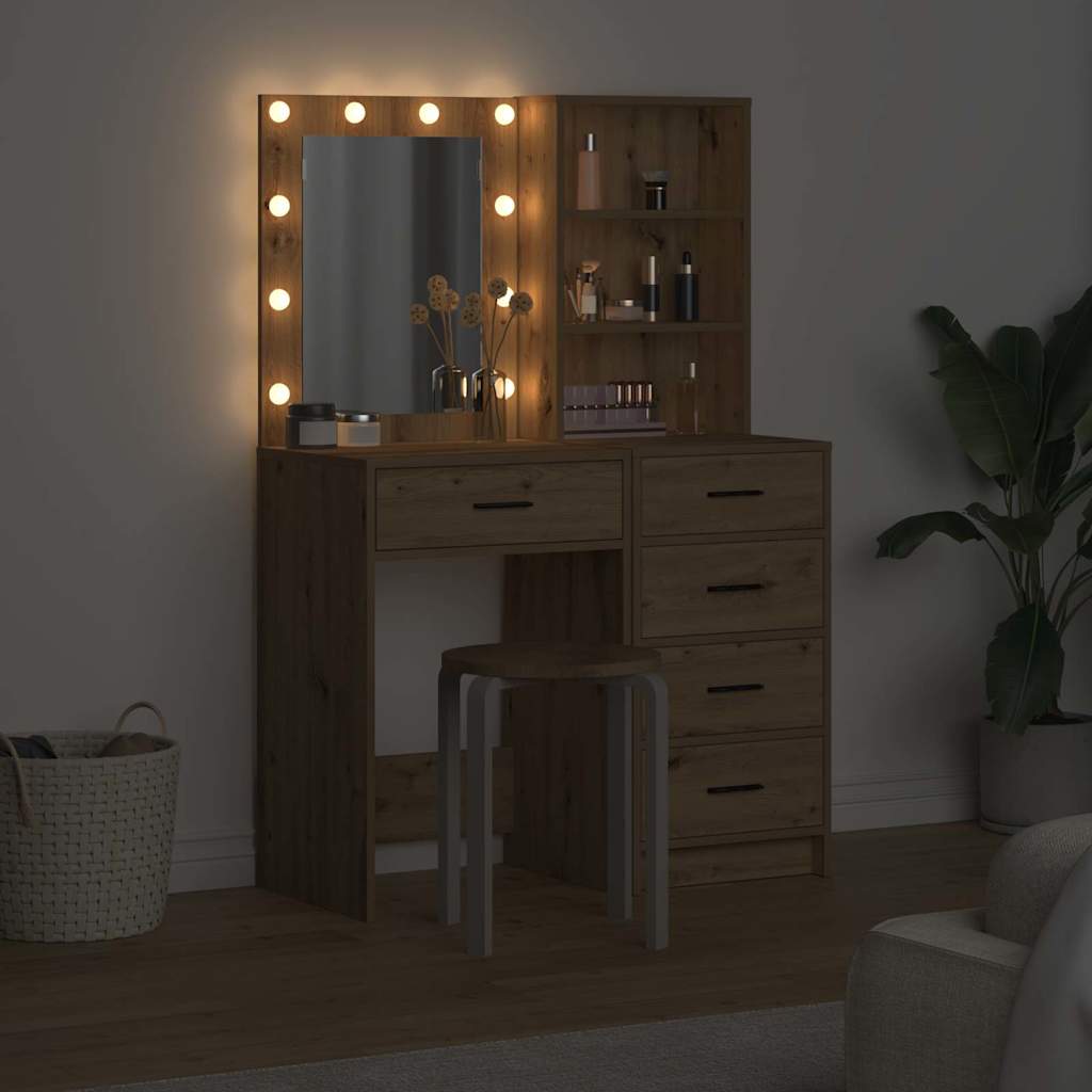 vidaXL Toaletka 2 pcs Brązowy 50 x 41 x 135 cm Materiał drewnopochodny