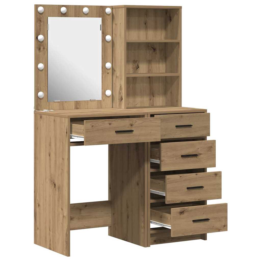 vidaXL Toaletka 2 pcs Brązowy 50 x 41 x 135 cm Materiał drewnopochodny
