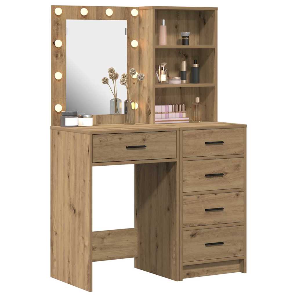 vidaXL Toaletka 2 pcs Brązowy 50 x 41 x 135 cm Materiał drewnopochodny