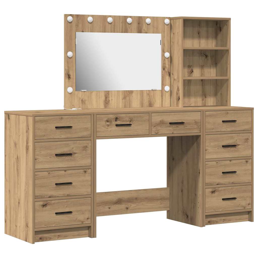 vidaXL Toaletka 3 szt. Dąb rzemieślniczy 78,5 x 41 x 135 cm