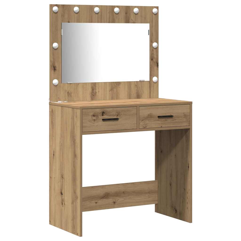 vidaXL Toaletka 3 szt. Dąb rzemieślniczy 78,5 x 41 x 135 cm