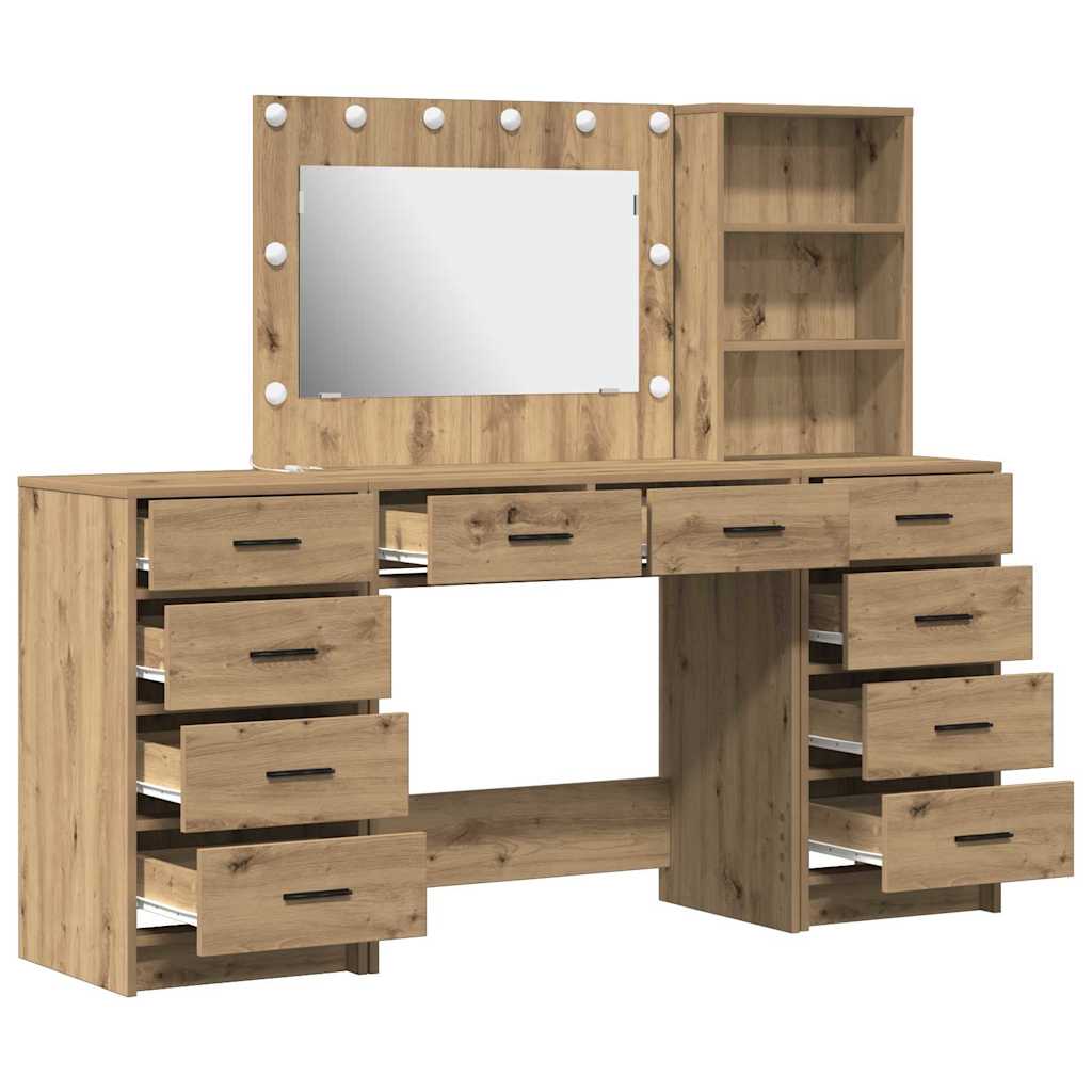 vidaXL Toaletka 3 szt. Dąb rzemieślniczy 78,5 x 41 x 135 cm