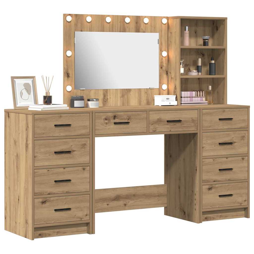 vidaXL Toaletka 3 szt. Dąb rzemieślniczy 78,5 x 41 x 135 cm