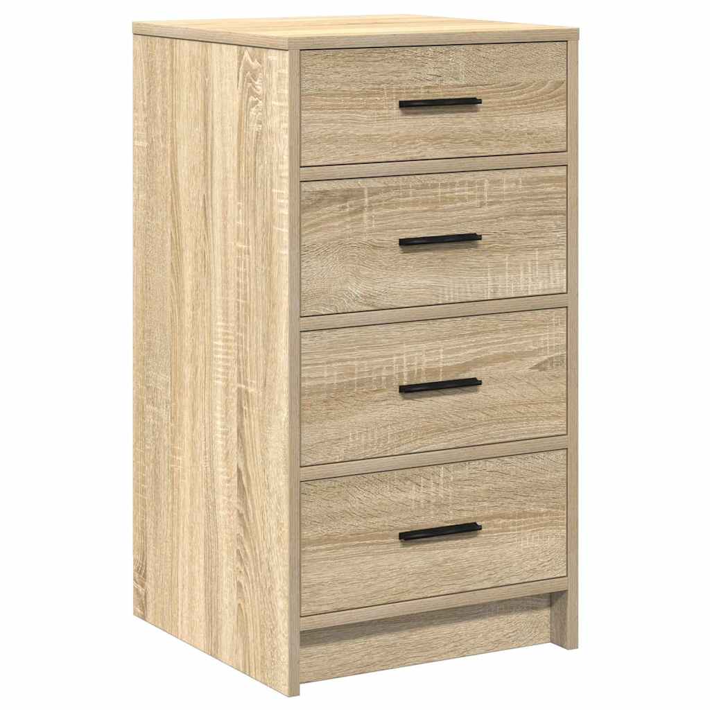 vidaXL Toaletka z szufladą 3 pcs Brązowy Materiał drewnopochodny