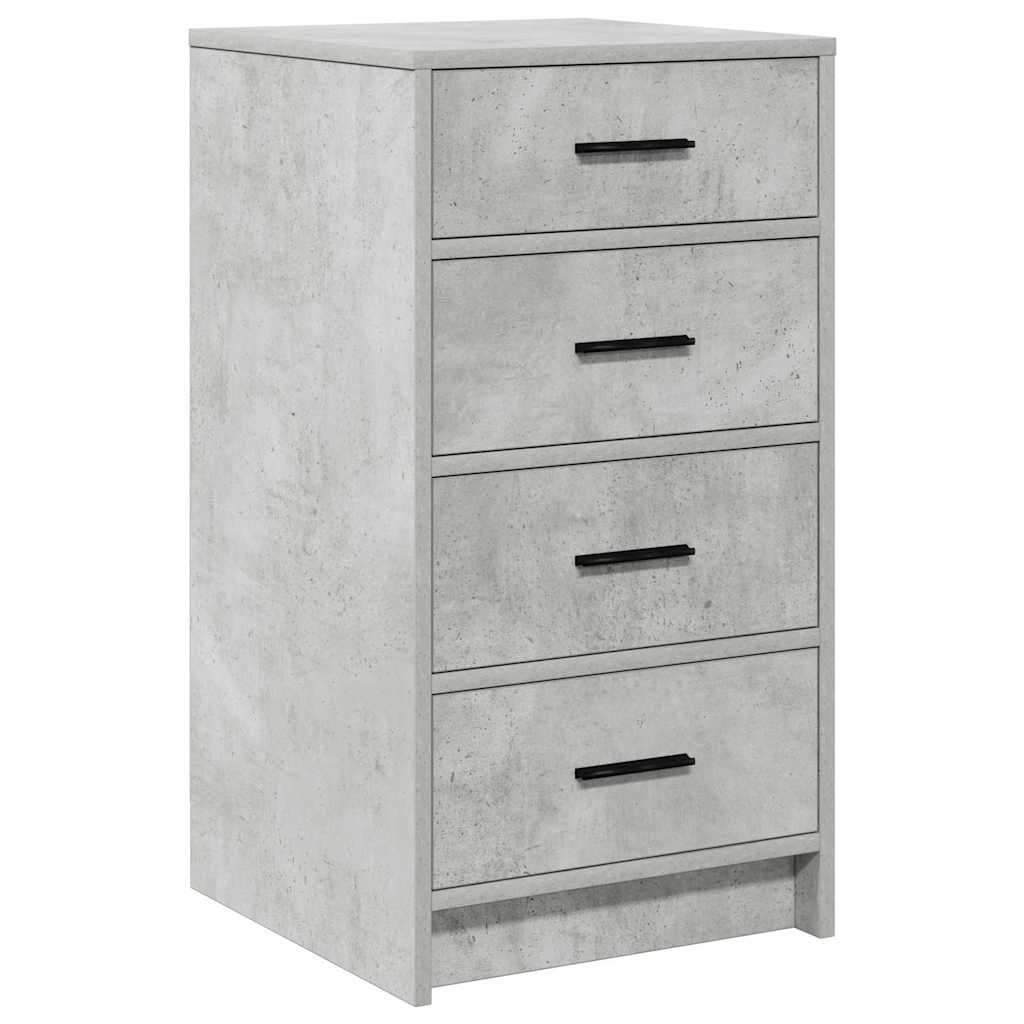 vidaXL Toaletka z szufladą z półką 3 pcs Szary Materiał drewnopochodny