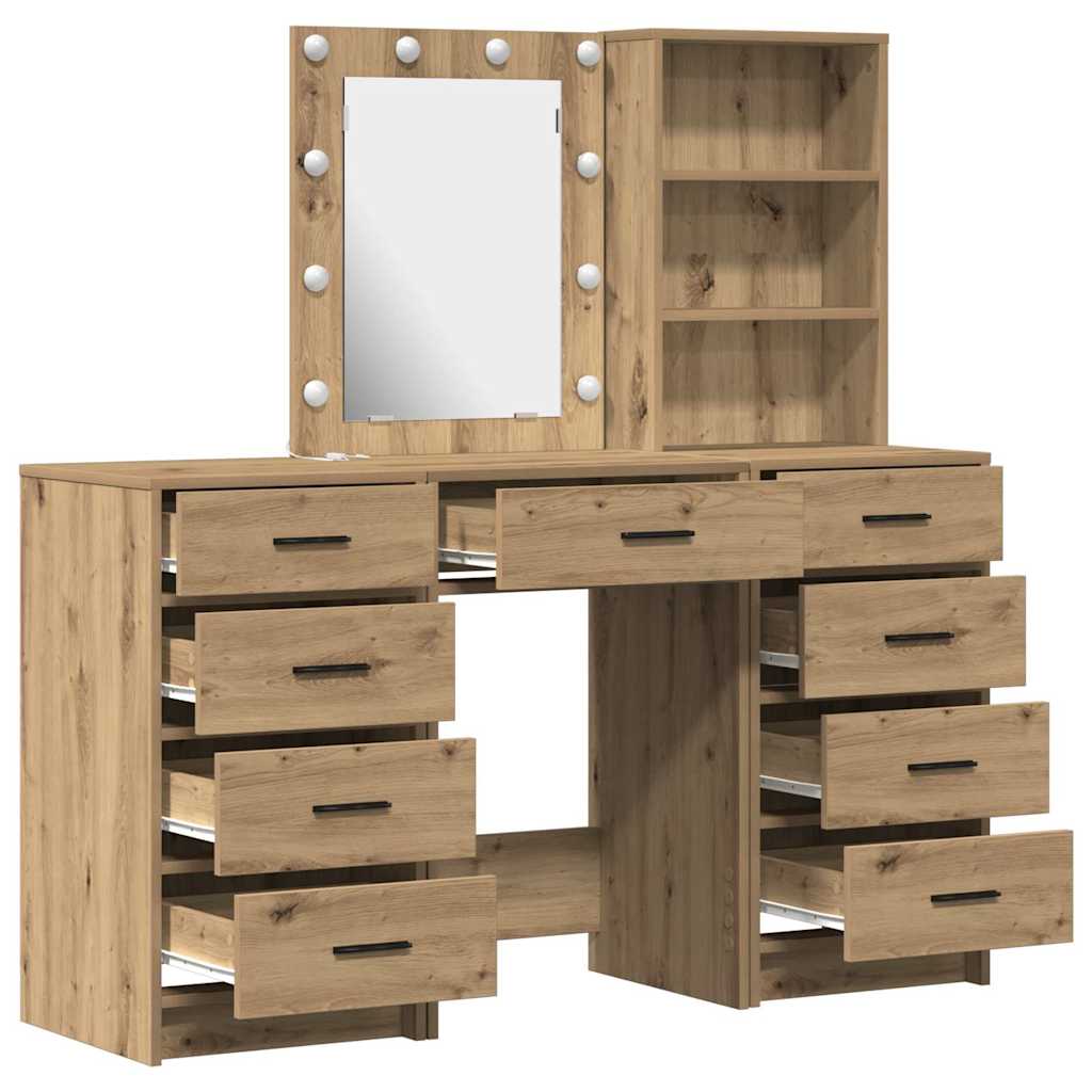 vidaXL Toaletka 3 szt. Brązowy 40 x 41 x 135 cm Drewno inżynieryjne