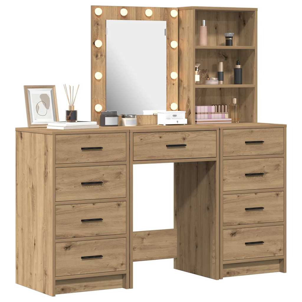 vidaXL Toaletka 3 szt. Brązowy 40 x 41 x 135 cm Drewno inżynieryjne