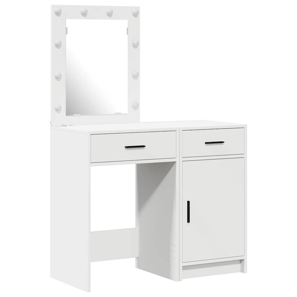 vidaXL Toaletka 2 pcs Biały 50 x 41 x 135 cm Materiał drewnopochodny
