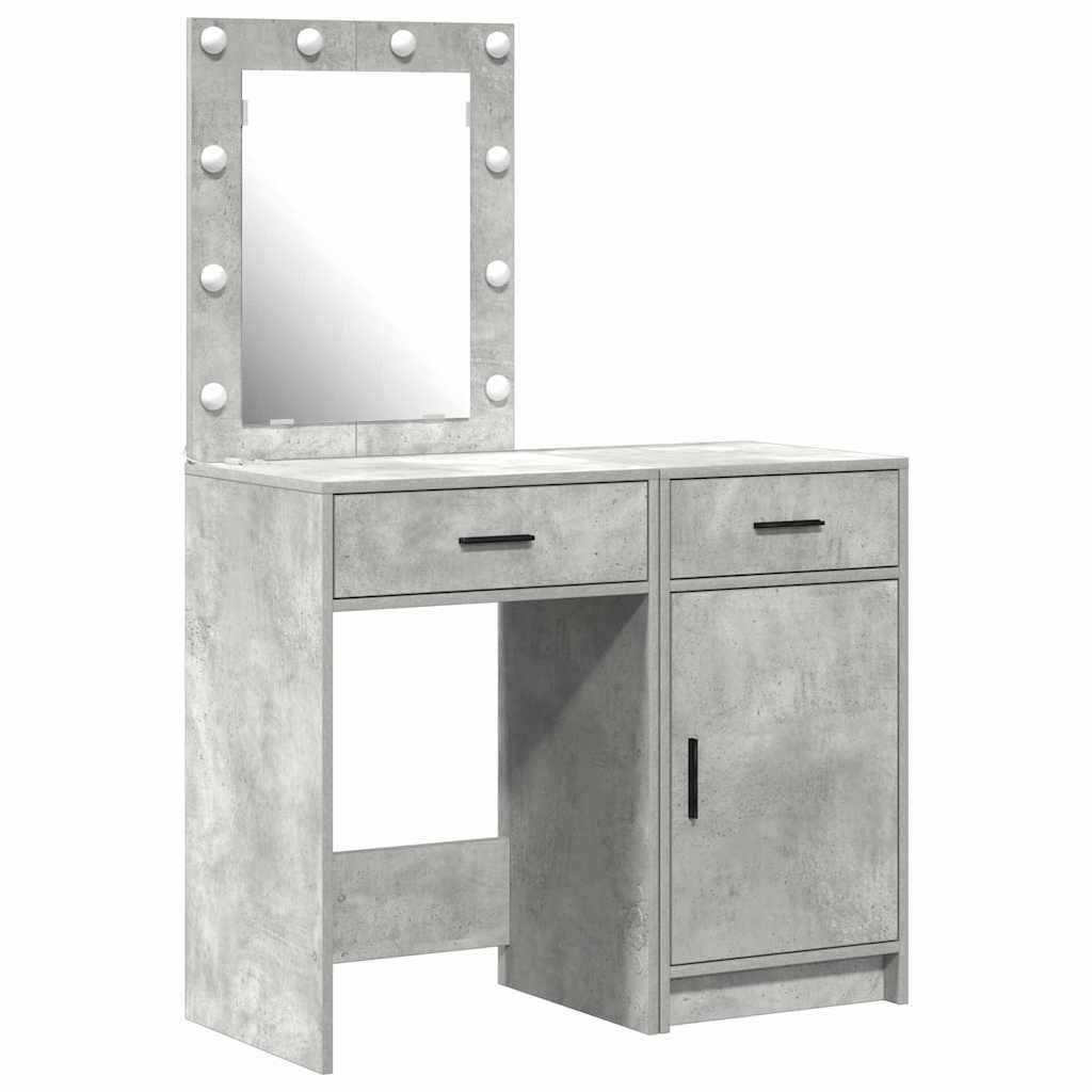 vidaXL Toaletka 2 pcs Szary 50 x 41 x 135 cm Materiał drewnopochodny