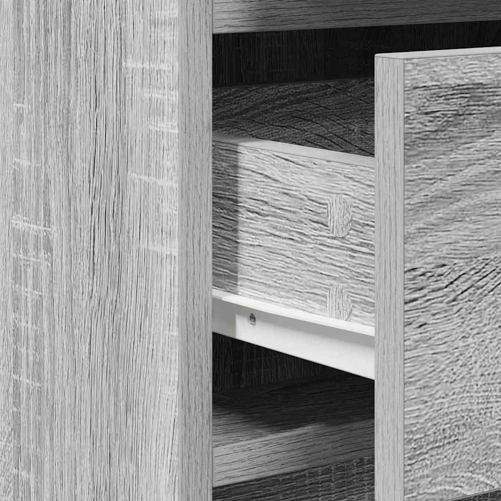 vidaXL Toaletka 2 pcs Szary 50 x 41 x 135 cm Materiał drewnopochodny