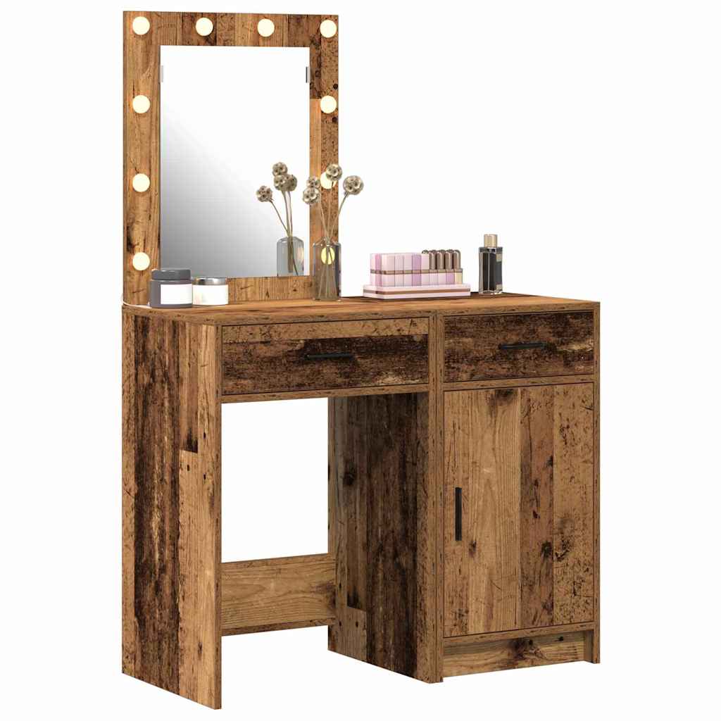 vidaXL Toaletka 2 pcs Brązowy 50 x 41 x 135 cm Materiał drewnopochodny