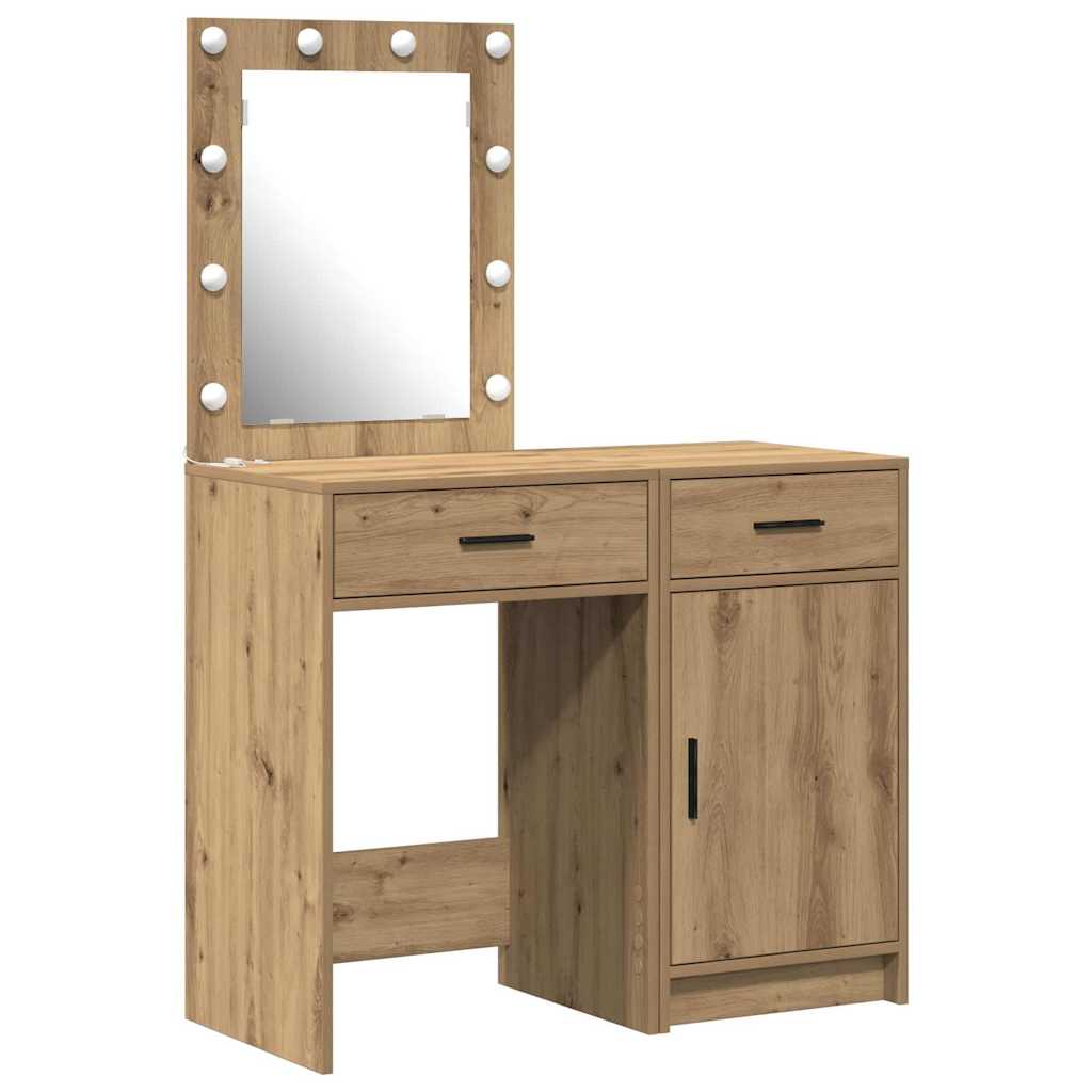 vidaXL Toaletka 2 pcs Brązowy 50 x 41 x 135 cm Materiał drewnopochodny