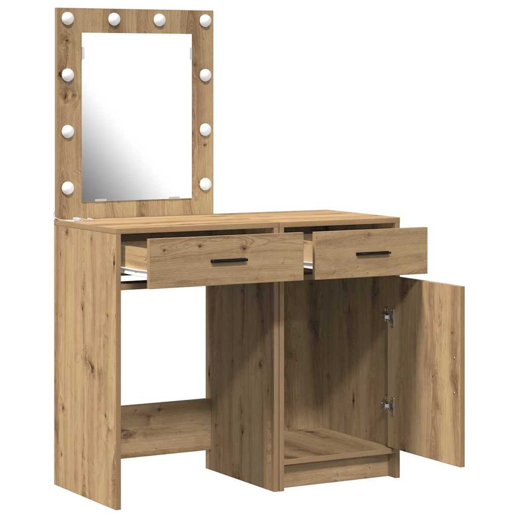 vidaXL Toaletka 2 pcs Brązowy 50 x 41 x 135 cm Materiał drewnopochodny