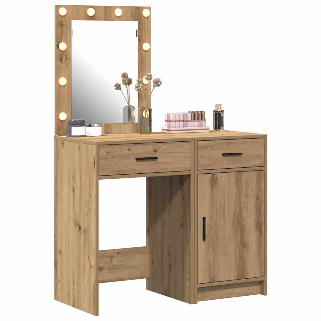 vidaXL Toaletka 2 pcs Brązowy 50 x 41 x 135 cm Materiał drewnopochodny