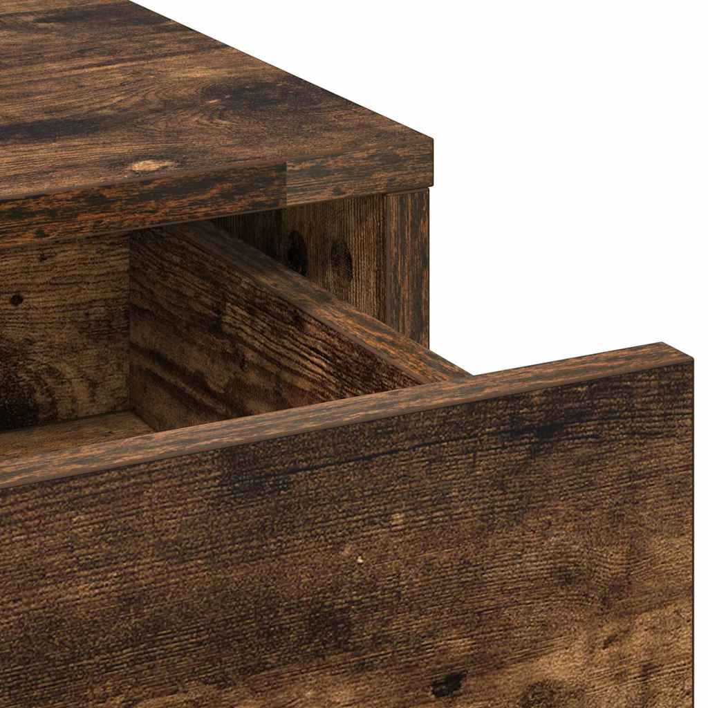 vidaXL Toaletka z szufladą 3 pcs Brązowy Materiał drewnopochodny